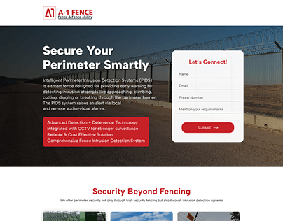 Landing Page Designs for A-1 Fence