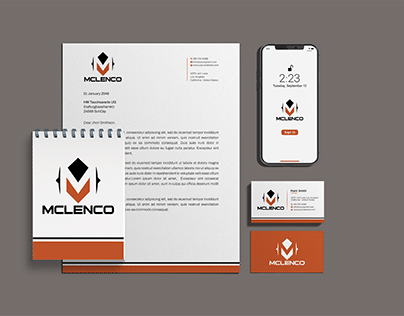Stationery design, Business Card, Letterhead, Notepad.