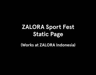 ZALORA Sport Fest Static Page