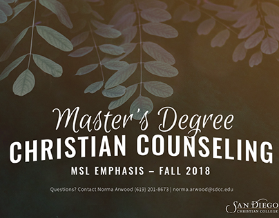 Master's Degree - Christian Counseling