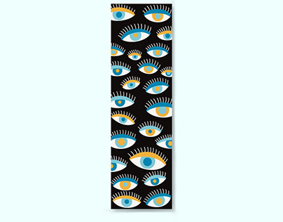 Evil Eye Pattern Bookmark Design
