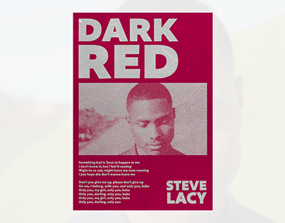 Dark Red Steve Lacy Poster