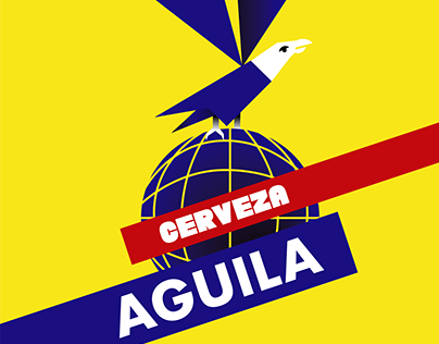Logo de cerveza Aguila versión bauhaus