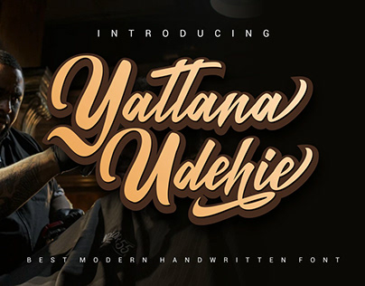 Yattana Udehie Brush Font