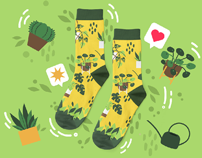 Plant Love socks design for Ilabu