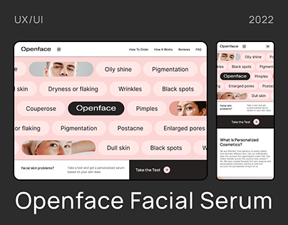 Openface Facial Serum — Landing page