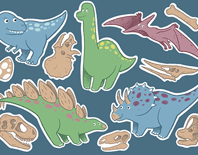 Dinosaur sticker set