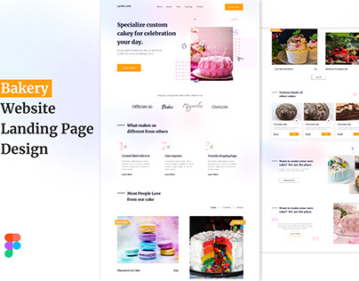 Bakery Website Landing Page Figma Design