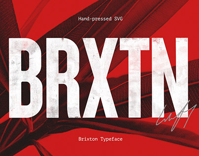 Brixton SVG - Handprinted Typefamily