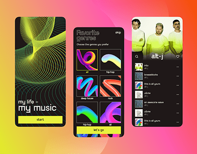The concept of the music app