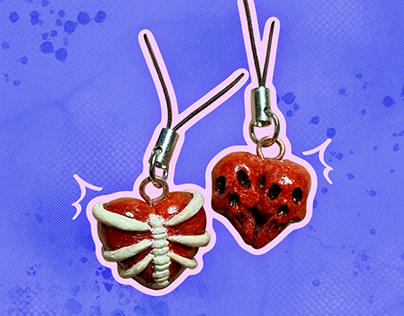 Heart n Skull Keychains
