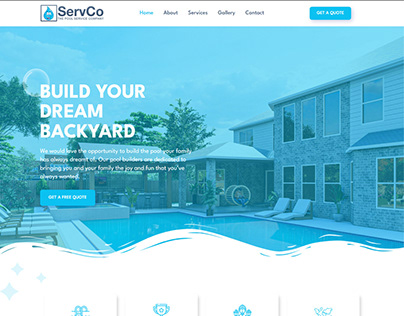 Swimming Pool Services Website Design For $250