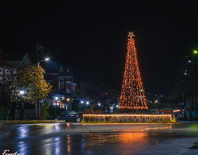 Christmas tree in acharavi , Corfu , Greece