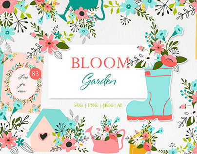 Bloom garden clipart