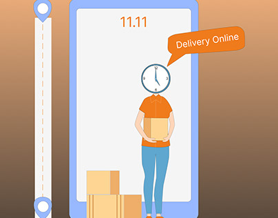 online delivery woman