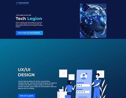 Landing Page serviços de UX/UI - Tech Legion