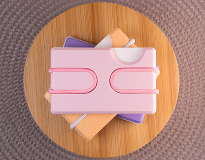 Minimalistic Card Wallet photography and CGI