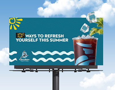 Caribou Coffee Summer Campaign Billboard