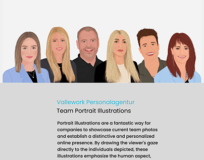 Team Portrait Illustrations