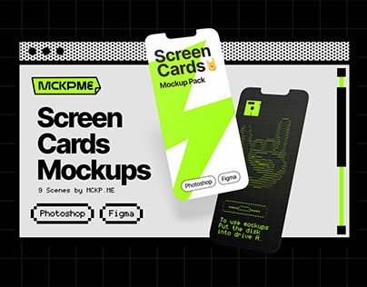 Screen Cards Mockup Pack [FREE DOWNLOAD]