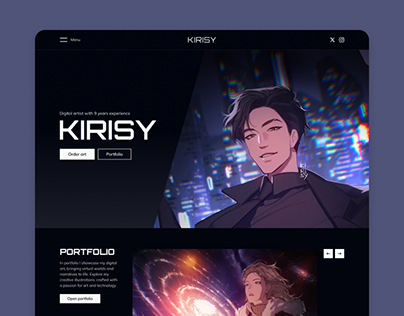 Website Design for a Digital Artist Kirisy