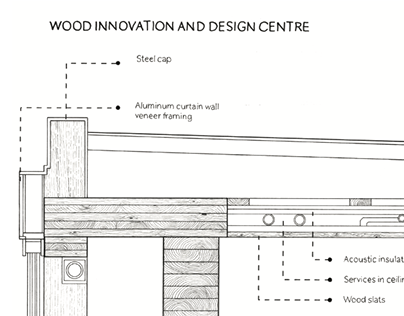 Hand Drafted Wall Section of the WIDC
