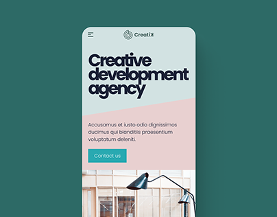 Design agency website - mobile