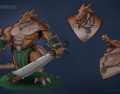 Elxin Brenprax. A barbarian dragoborn bred for battle!