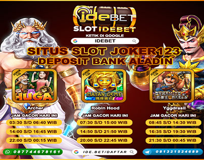 IDEBET Link Daftar Slot Joker123 Bisa Pakai Bank Aladin