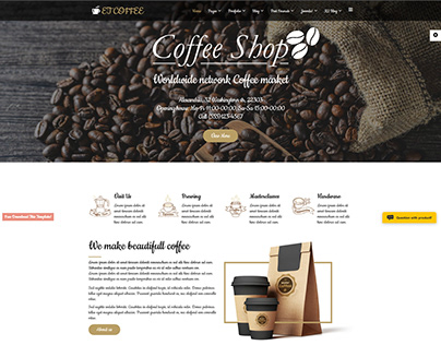 ET Coffee – Responsive Coffee Website Templates