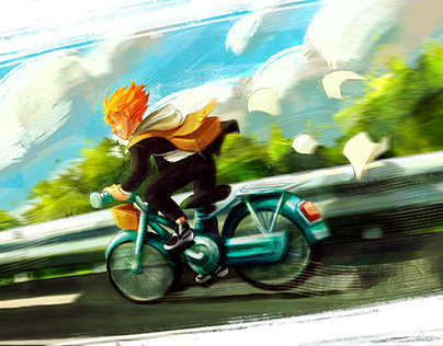 Hinata's Ride - Haikyuu Fanart