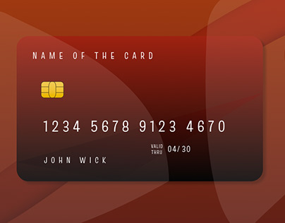 Debit/Credit Card Design (Personal Project)