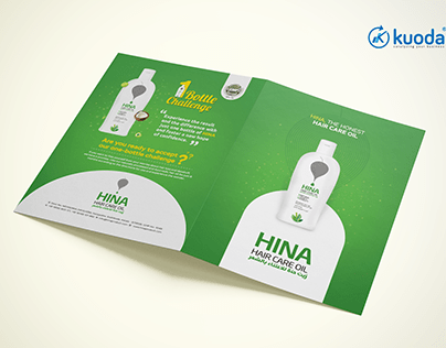 Product Brochure Design | Hina Hair Care Oil