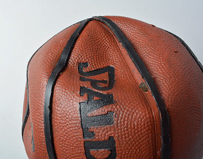 Deflated Basketball: Wax Sculpture