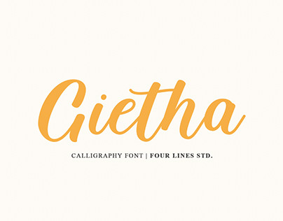 Gietha// Calligraphy Font