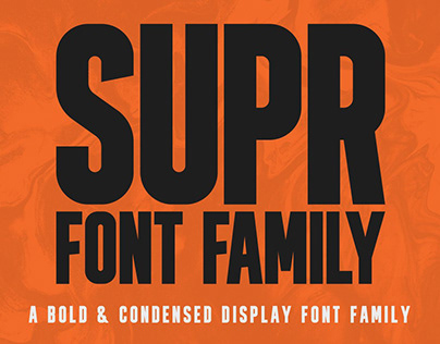 Bold Condensed Display Font Family