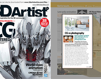 I was featured at 3DArtist Magazine Vol. 60 (2013).