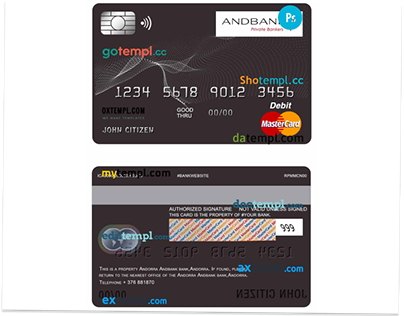 Andorra Andbank bank mastercard debit card
