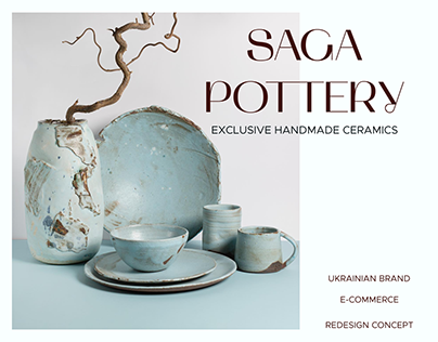 SAGA Pottery/ E-Commerce/ Redesign concept/ Ceramics