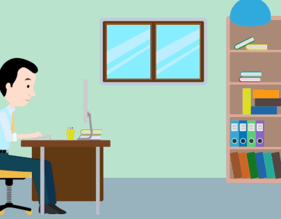 How to sit properly in front of the PC (Animation 2D)