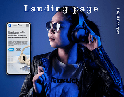 Landing page for headphones
