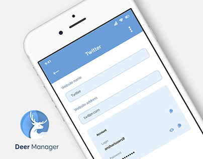 Deer Manager (Password saver and generator Apps) iOS