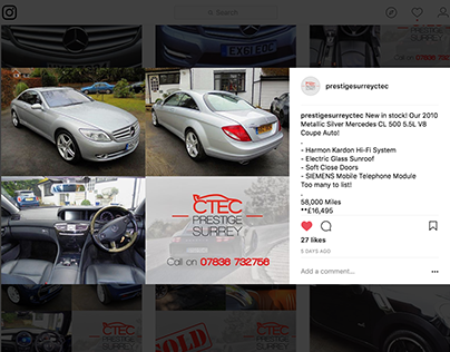 CTEC Prestige Surrey Social Media/Autotrader Management