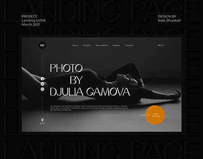 Landing Page for Photographer | UI/UX Concept