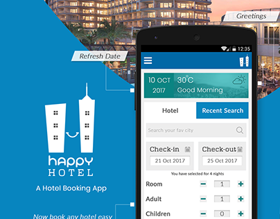 Happy Hotel Logo and App part3(Visual Design)