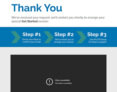Thank you page | Order confirmation page in clickfunnel