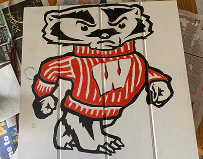 Bucky Badger Painting