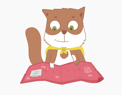 Illustration and Animation Stickers - "Cute Cat"