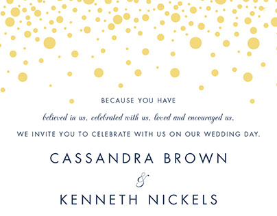 January Wedding Invitations/RSVP Cards