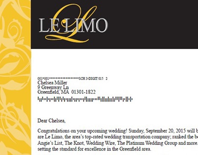 Le Limo Variable Data Direct Mail Letter